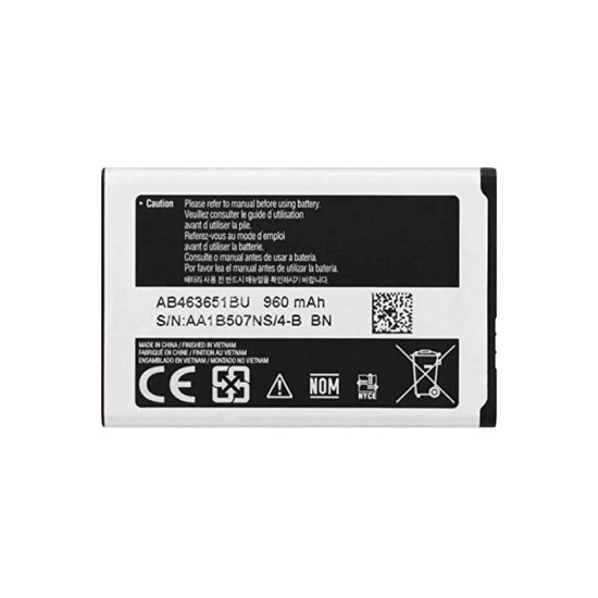 Bateria Samsung F400/L700/ZV60/S5600/S5620/S3650m/B5310 AB463651BU 960mAh